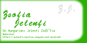 zsofia jelenfi business card